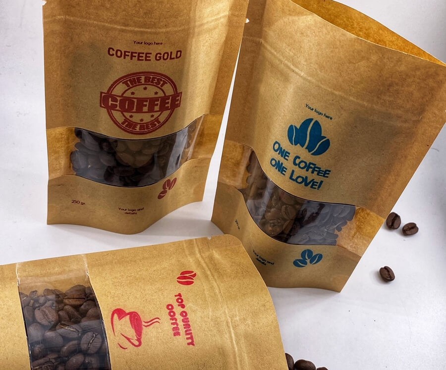 breva print coffee bags